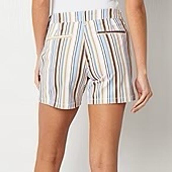 a.n.a NWT A New Approach Women's SZ 18 Mid-Rise Midi Shorts Stripe 5" Inseam - Picture 5 of 10